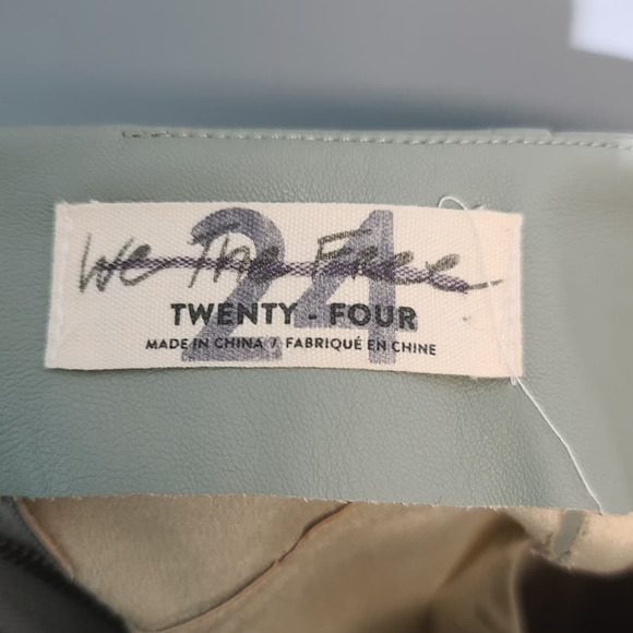 Free People Real Deal Slit Vegan Pants Size 24 - Picture 5 of 7